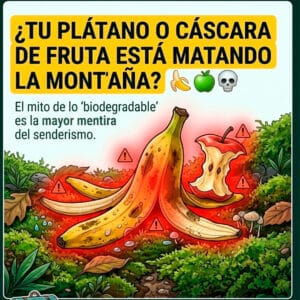 No votar cascaras de frutas en la naturaleza