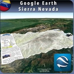 Mapa digital google earth Parque Nacional Sierra Nevada - Mérida